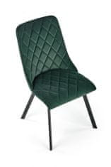 Halmar Kovová stoličky K450, tmavo zelená