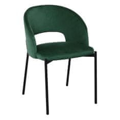 Halmar Kovová stoličky K455, tmavo zelená