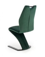 Halmar Kovová stoličky K442, tmavo zelená