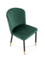 Halmar Kovová stoličky K446, tmavo zelená
