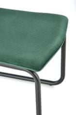 Halmar Kovová stoličky K444, tmavo zelená