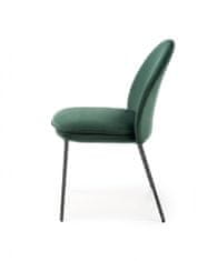 Halmar Kovová stoličky K443, tmavo zelená