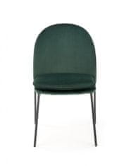 Halmar Kovová stoličky K443, tmavo zelená