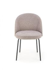 Halmar Kovová stoličky K451, sivá / svetlý orech