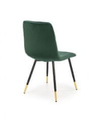 Halmar Kovová stoličky K438, tmavo zelená