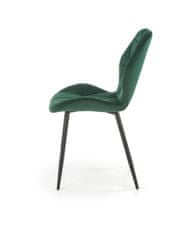 Halmar Kovová stoličky K453, tmavo zelená
