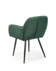 Halmar Kovová stoličky K429, tmavo zelená