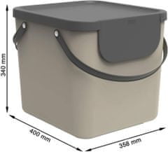 eoshop Systém triedenie odpadu ALBULA box 40L - cappuccino