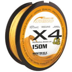 Mistrall šnúra Shiro braided line X4 0,10mm 150m oranžová