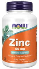 NOW Foods Zinc (zinok glukonát), 50 mg, 250 tabliet