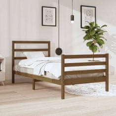 Vidaxl Rám postele, medovo hnedý, masívne borovicové drevo, 90x200 cm