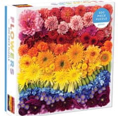 Galison Štvorcové puzzle Dúhové kvety 500 dielikov