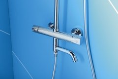 SAPHO , KIMURA sprchový / vaňový stĺp s termostatickou batériou, chróm, KU500