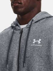 Under Armour Mikina UA Essential Fleece FZ Hood-GRY L