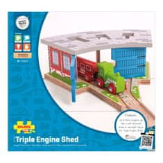 Bigjigs Rail Trojité depo s bránou