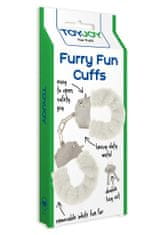 Toyjoy ToyJoy Furry Fun Cuffs putá na ruky plyšová biela