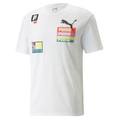 Puma Tričko biela XL Brand Love Multiplacement