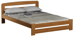 eoshop Drevená posteľ Ľudí 140x200 + rošt ZADARMO (Farba dreva: Biela)
