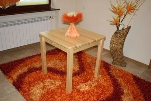 eoshop Jedálenský stôl 90x90 z masívu borovica (Farba dreva: Borovica)