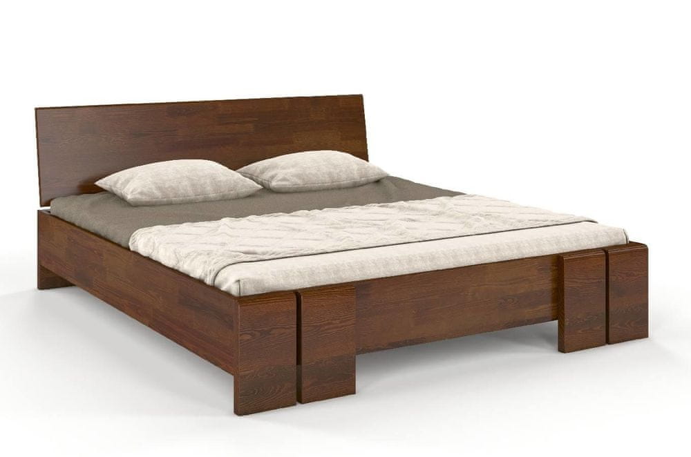 eoshop Drevená posteľ VESTRE Maxi, borovica (Rozmer: 180x200 cm, Farba: Orech)