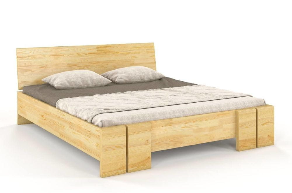 eoshop Drevená posteľ VESTRE Maxi & Long, dlhšia 20cm, borovica (Rozmer: 140x220 cm, Farba: Prírodná)