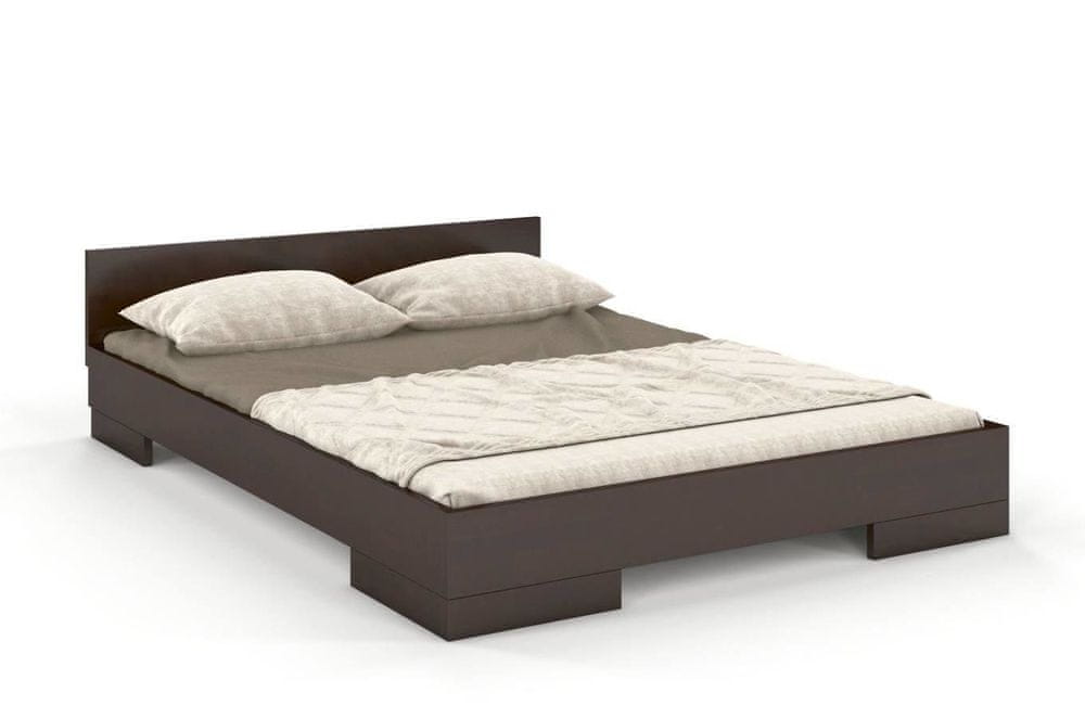 eoshop Drevená posteľ SPECTRUM Long, dlhšia 20cm, buk (Rozmer: 120x220 cm, Farba: Palisander)