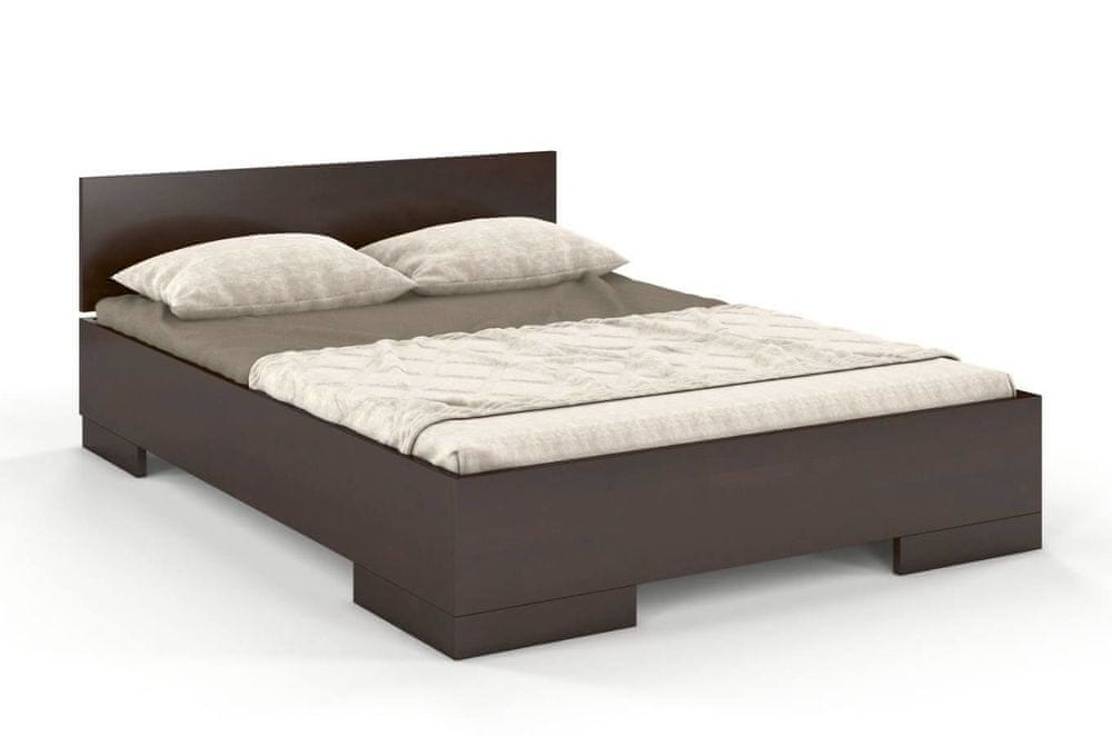eoshop Drevená posteľ s úložným priestorom SPECTRUM Maxi & ST, buk (Rozmer: 160x200 cm, Farba: Palisander)
