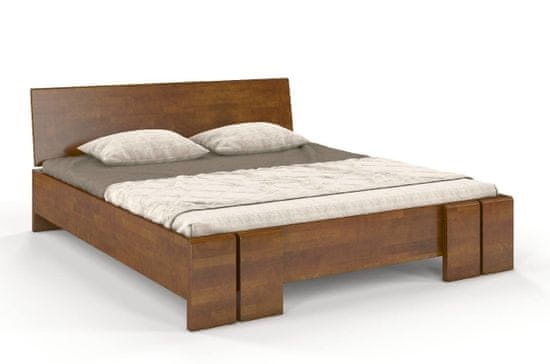 eoshop Drevená posteľ VESTRE Maxi & Long, dlhšia 20cm, buk (Rozmer: 140x220 cm, Farba: Orech)