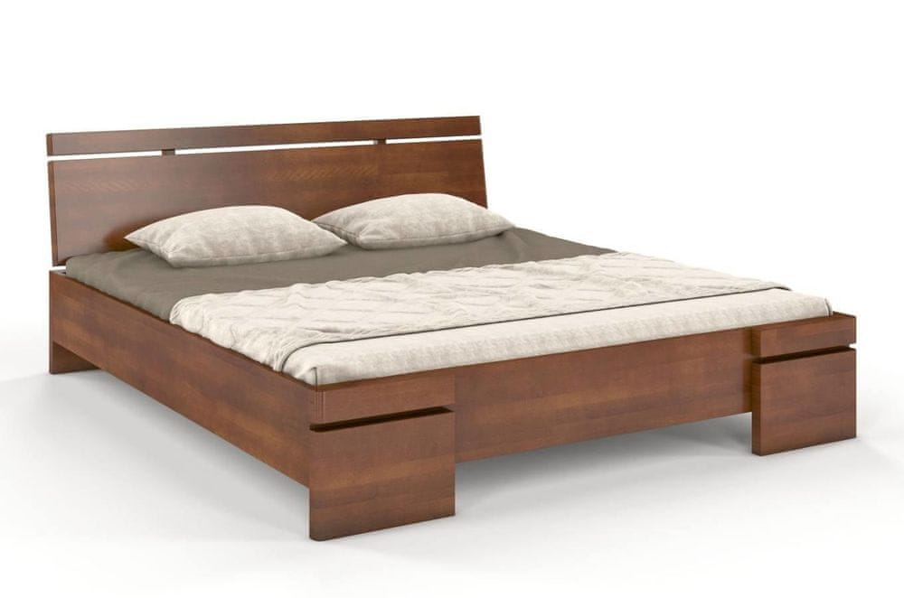 eoshop Drevená posteľ s úložným priestorom SPARTA Maxi & ST, buk (Rozmer: 120x200 cm, Farba: Orech)