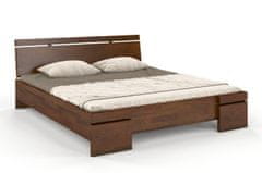 eoshop Drevená posteľ s úložným priestorom SPARTA Maxi & ST, borovica (Rozmer: 200x200 cm, Farba: Orech)