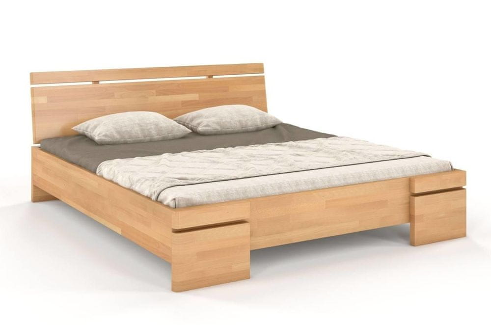 eoshop Drevená posteľ SPARTA Maxi, buk (Rozmer: 180x200 cm, Farba: Prírodná)