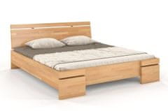 eoshop Drevená posteľ s úložným priestorom SPARTA Maxi & ST, buk (Rozmer: 200x200 cm, Farba: Prírodná)