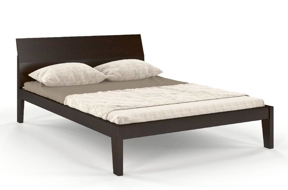 eoshop Drevená posteľ AGAVA, borovica (Rozmer: 120x200 cm, Farba: Palisander)