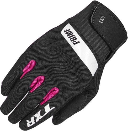 TXR Dámske rukavice na motorku Prime čierno-ružové S