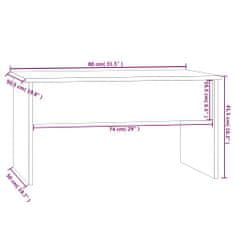 Vidaxl Konferenčný stolík sivý sonoma 80x50,5x41,5cm spracované drevo