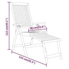 Petromila vidaXL Skladacie záhradné stoličky s podnožkami 2 ks eukalyptový masív