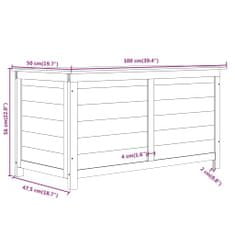 Vidaxl Vonkajší box na vankúše 100x50x56 cm masívne jedľové drevo