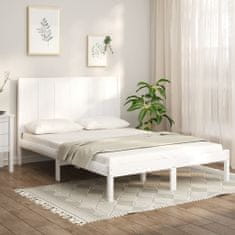 Vidaxl Rám postele, biely, masívne borovicové drevo, 120x200 cm