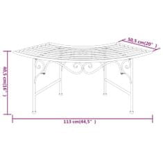 Petromila vidaXL Lavica okolo stromu 113 cm čierna oceľová