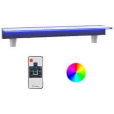 Vidaxl Vodopádový prepad s RGB LED diódami akryl 90 cm