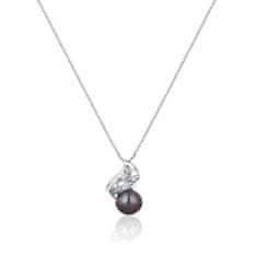 JwL Luxury Pearls Nežný náhrdelník s pravou perlou a zirkónmi JL0750 (retiazka, prívesok)