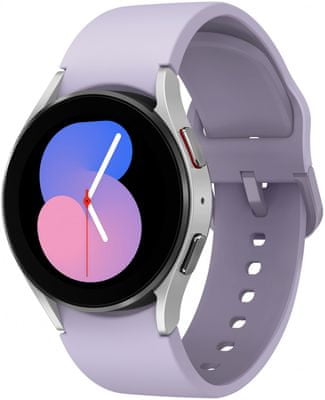 Chytré hodinky Samsung Galaxy Watch 5, 40mm, výkonné chytré hodinky výkonná batéria dlhá výdrž vojenský štandard, vodotesné, multišport, sledovanie tepu, GPS, Glonass, sledovanie spánku, dlhá výdrž batérie Wifi pripojenie Bluetooth 5.2 funkcie volania hliníkové telo profesionálne metriky tréningové kvalitný materiál vojenským štandard odolnosti MIL-STD-810G kompaktné rozmery šikovných hodiniek odolná konštrukcia šikovné funkcie výkonné šikovné hodinky Google Pay interná pamäť zafírové sklíčko 5ATM IP68