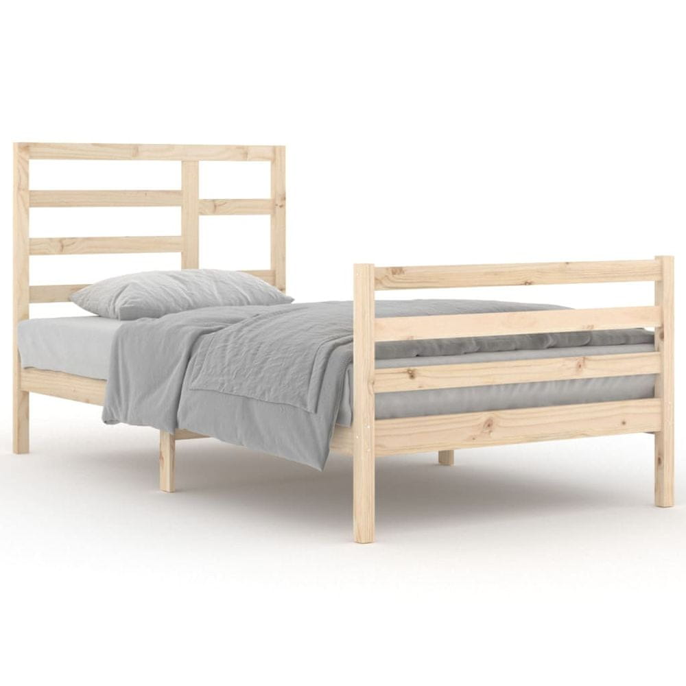 Vidaxl Rám postele masívne drevo 100x200 cm