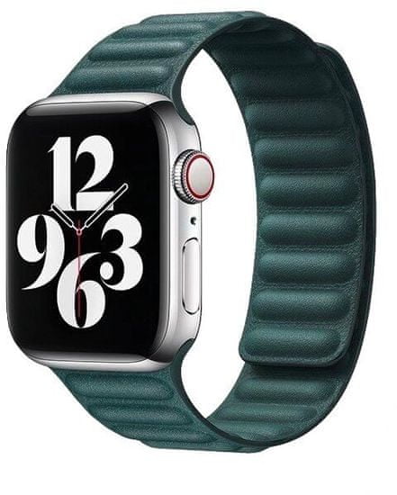 Coteetci kožený řemínek pro Apple Watch, 38/40/41 mm, zelená