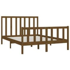 Vidaxl Rám postele, medovo hnedý, masívne drevo, 160 x 200 cm