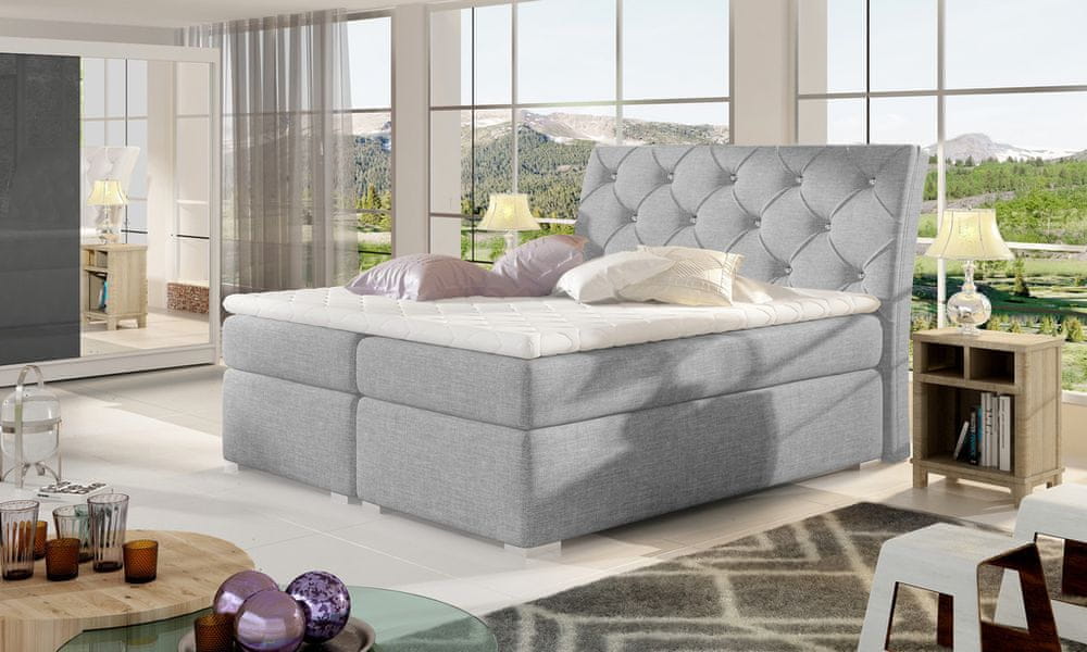 eoshop Posteľ Balvin Boxspring 180x200 cm - Sawana 21 (farba poťahu)