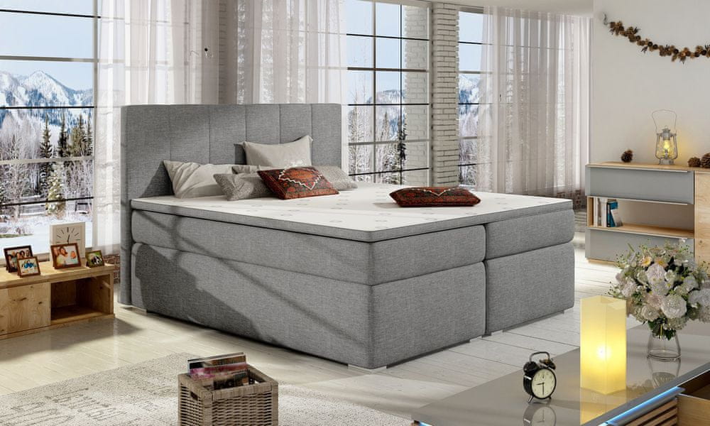 eoshop Posteľ Bolero Boxspring 140x200 cm - Sawana 21 (farba poťahu)