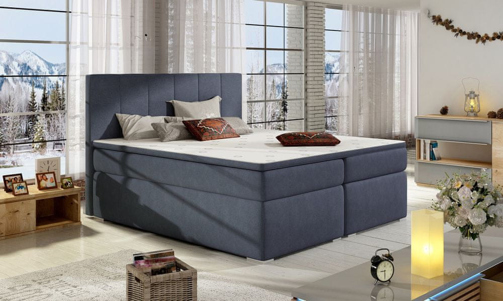 eoshop Posteľ Bolero Boxspring 180x200 cm - Soro 76 (farba poťahu)