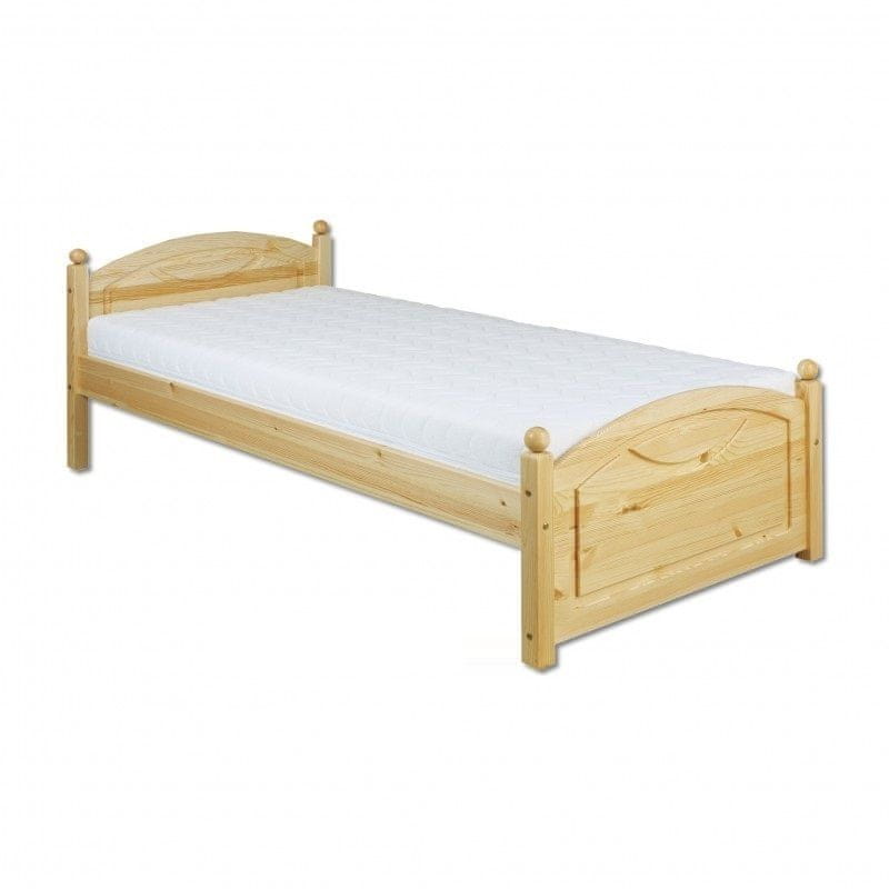 eoshop Drevená posteľ 90x200 LK126 (Farba dreva: Gray)