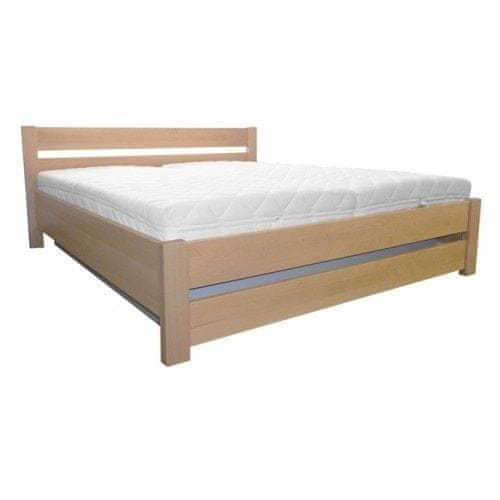 eoshop Drevená posteľ 200x200 buk LK190 BOX (Farba dreva: Koniak)